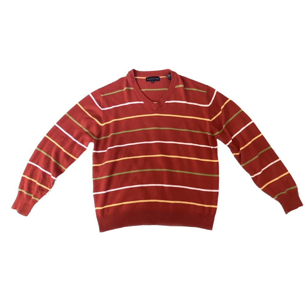 Large Seigfield Vintage Striped Sweater